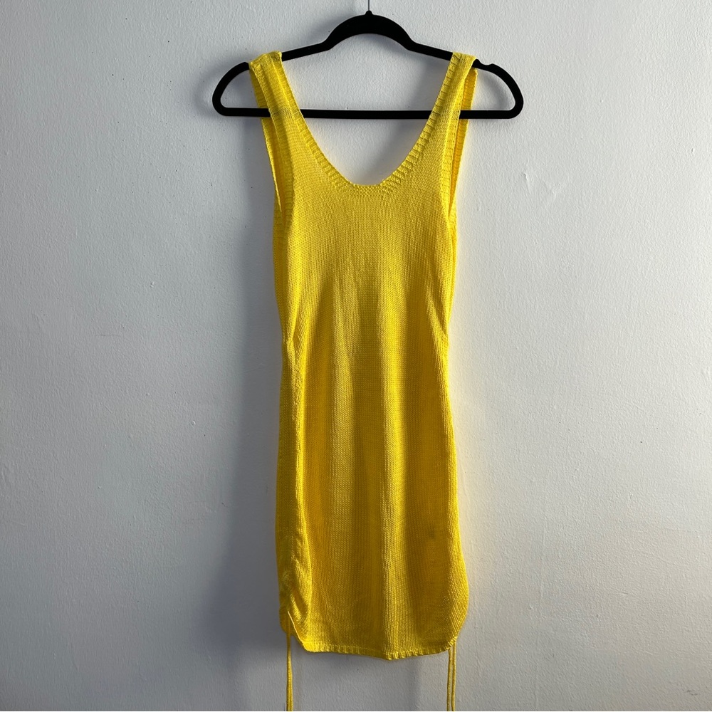Jolie & Joy perfect yellow cinched beach cover up size medium